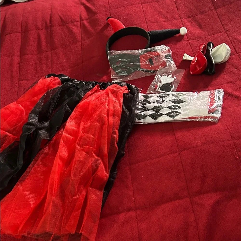 Red and Black Jester Costume Set
